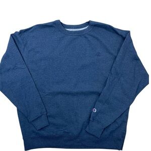 Champion Sweatshirt 2XL Navy Blue Crewneck Pullover Sporty Casual Baggy